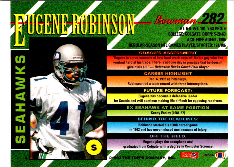 1993 Bowman Eugene Robinson