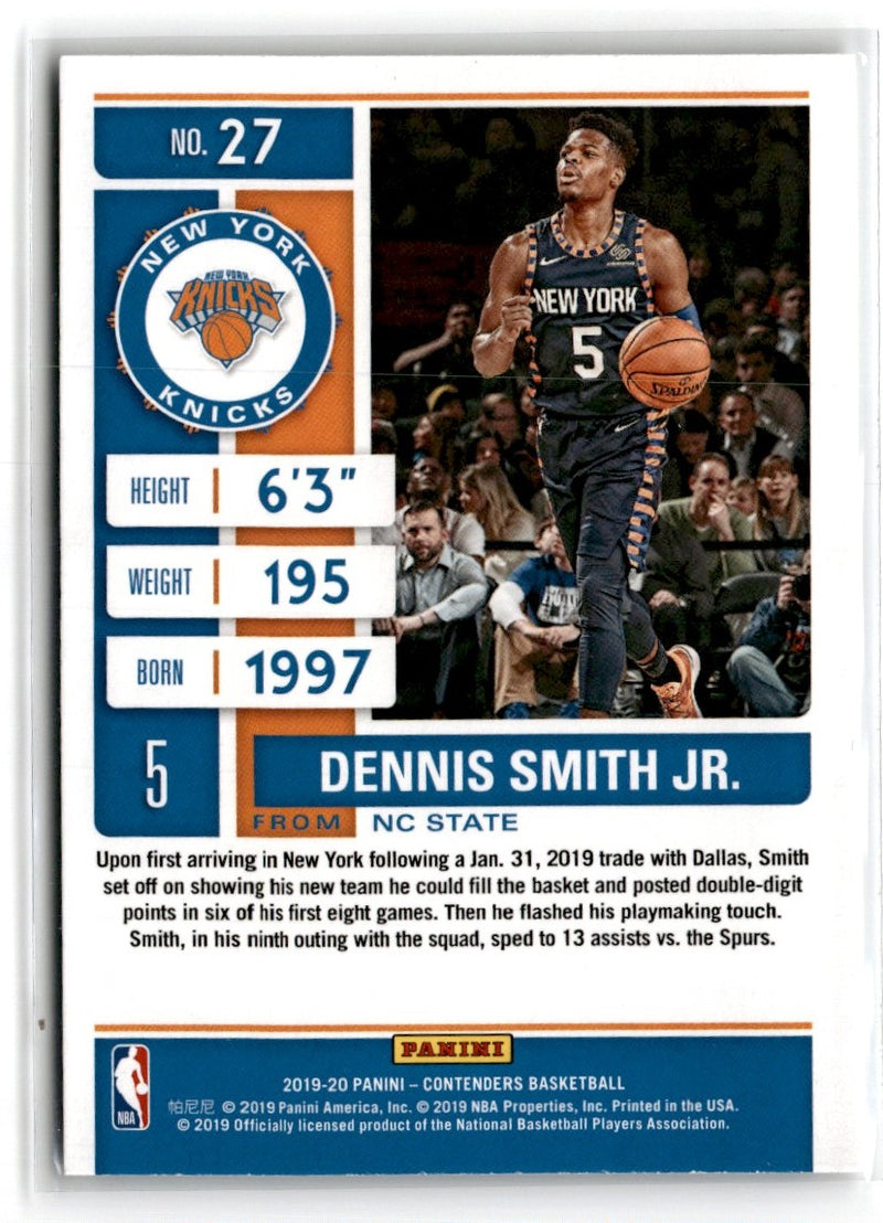 2019 Panini Contenders Game Ticket Green Dennis Smith Jr.