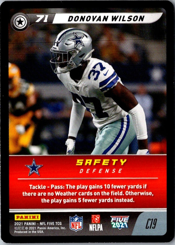 2021 Panini NFL Five Donovan Wilson #C19