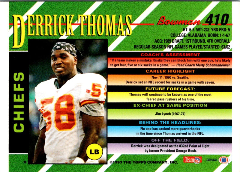 1993 Bowman Derrick Thomas