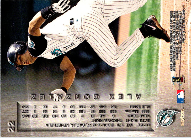 2000 Stadium Club Alex Gonzalez