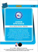 2021 Donruss Optic Blue Jaden Springer #197