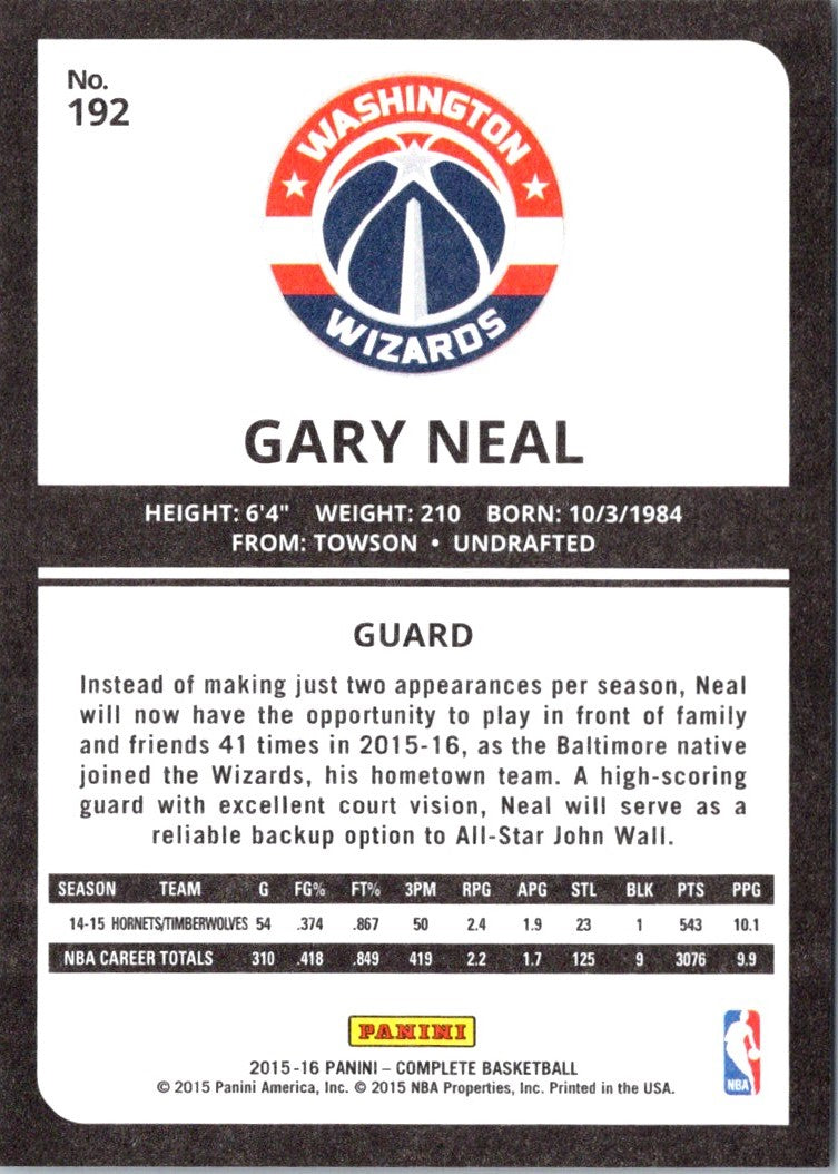 2015 Panini Complete Gary Neal