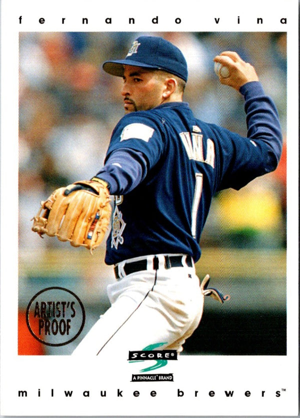 1997 Score Artist's Proofs White Border Fernando Vina #301