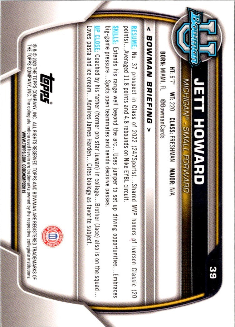 2023 Topps Jett Howard