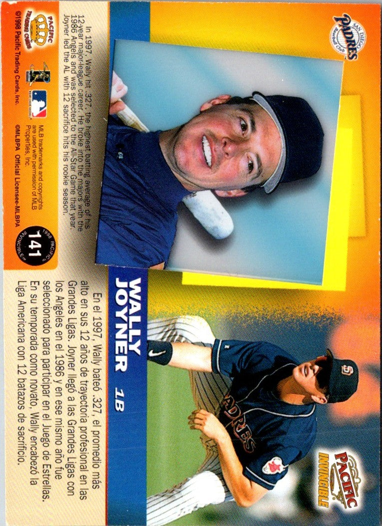 1998 Pacific Invincible Wally Joyner