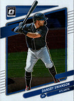 2021 Donruss Optic Carolina Blue & White Dansby Swanson #102