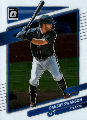 2021 Donruss Optic Carolina Blue & White Dansby Swanson #102