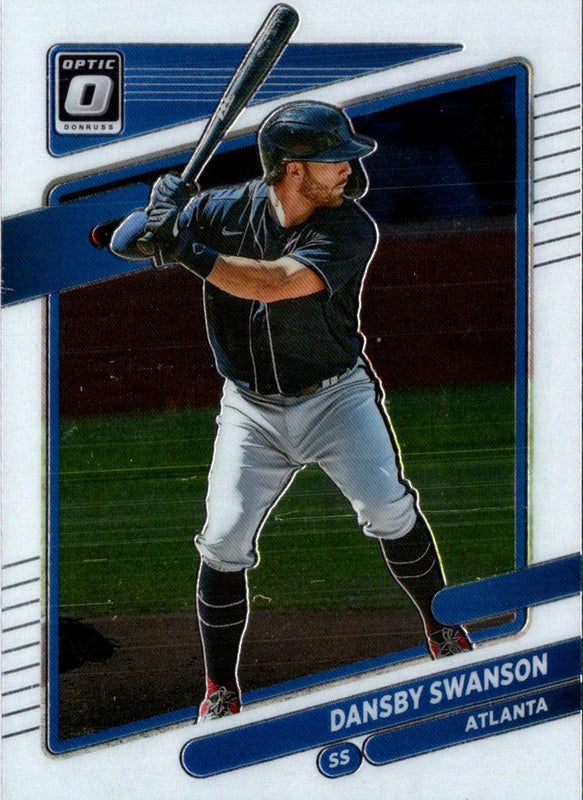 2021 Donruss Optic Carolina Blue & White Dansby Swanson #102