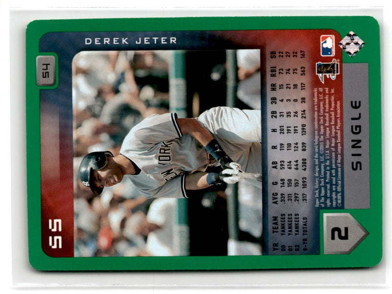 2003 Upper Deck Victory Tier 1 Green Derek Jeter