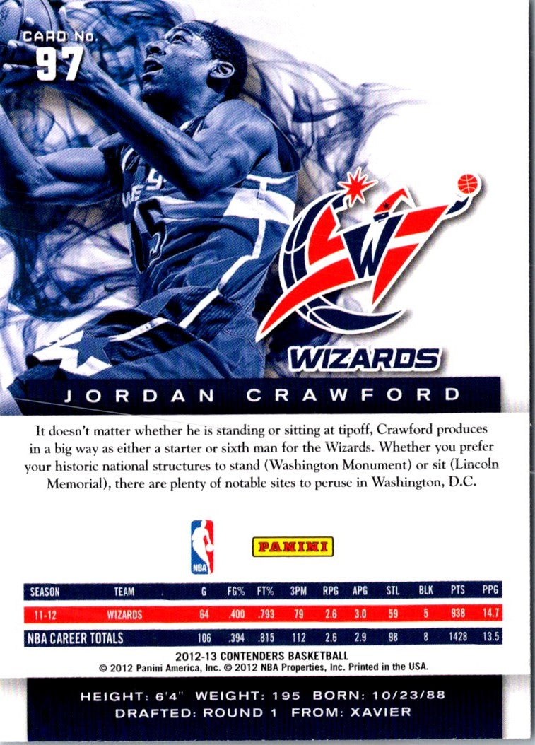 2012 Panini Contenders Jordan Crawford