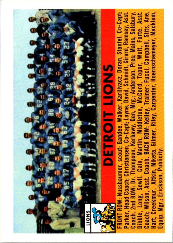 1994 Topps Archives Detroit Lions #92