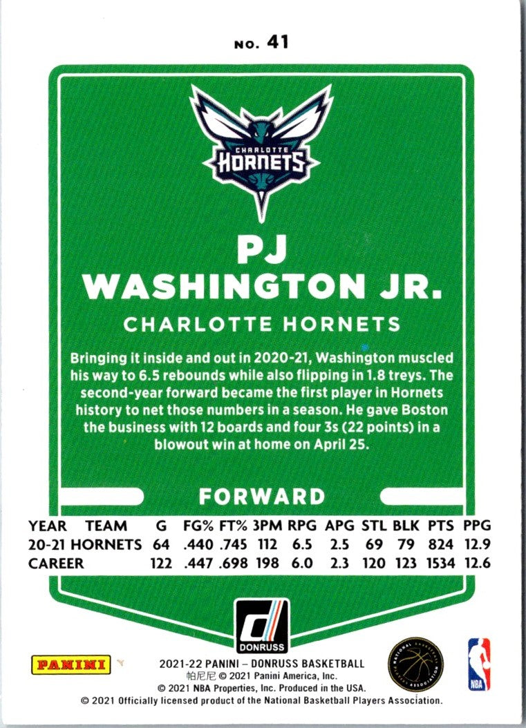 2021 Donruss PJ Washington Jr.