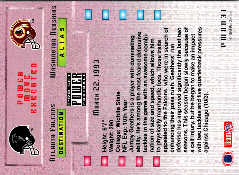 1993 Pro Set Power Update Prospects Jumpy Geathers