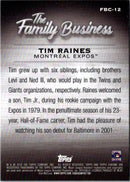 2019 Topps Update The Family Business Tim Raines
