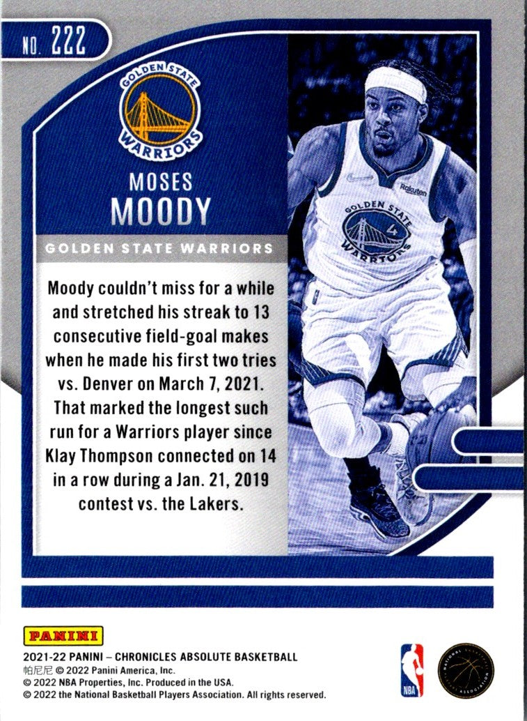 2021 Panini Moses Moody