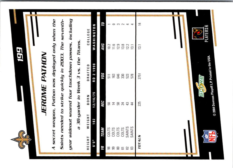 2004 Score Jerome Pathon