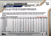 2020 Topps Jordan Zimmermann #294