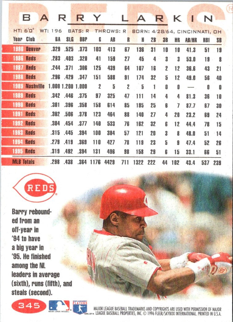 1996 Fleer Barry Larkin