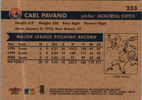 2001 Fleer Tradition Carl Pavano #233