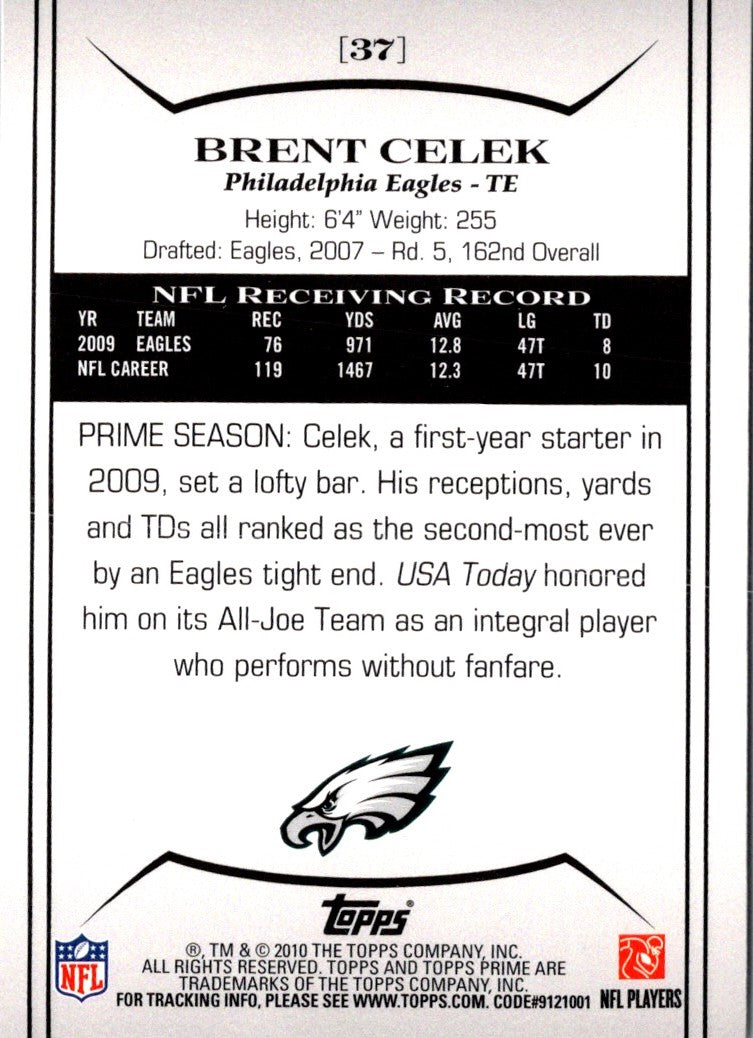 2010 Topps Prime Brent Celek