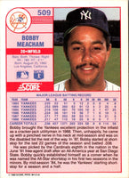 1989 Score Bobby Meacham #509