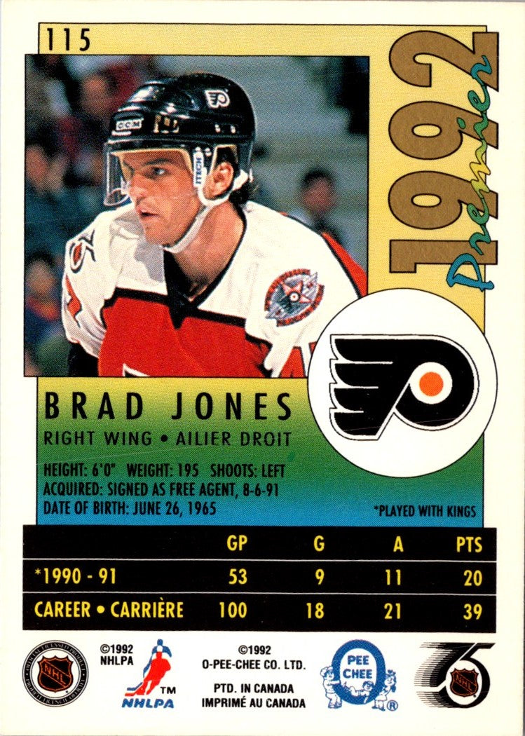 1991 O-Pee-Chee Premier Brad Jones