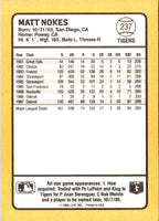 1988 Donruss Baseball's Best Matt Nokes #237