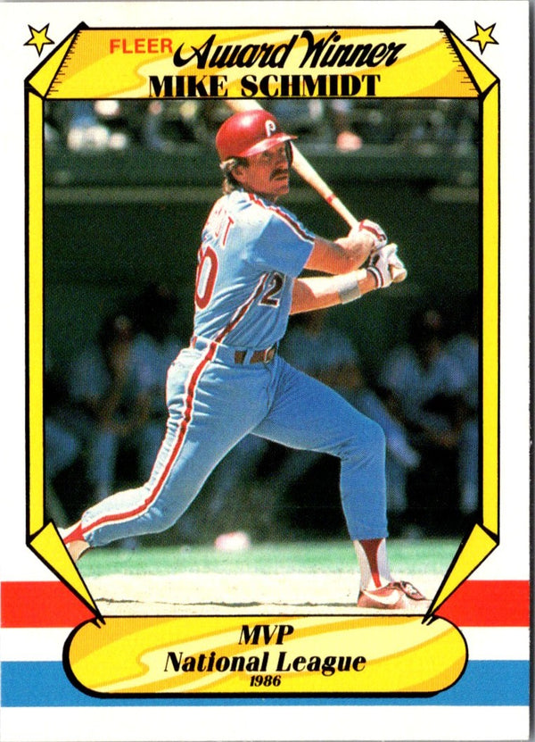 1987 Fleer Award Winners Mike Schmidt #36