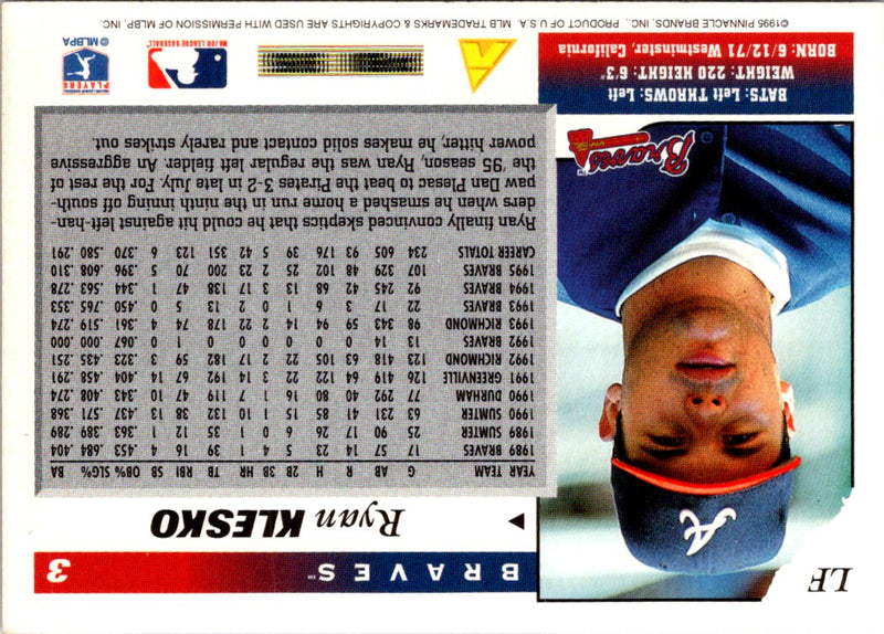1996 Score Ryan Klesko