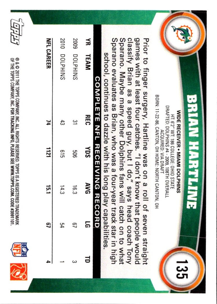 2011 Topps Brian Hartline