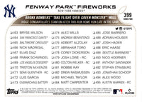 2022 Topps Fenway Park Fireworks #399