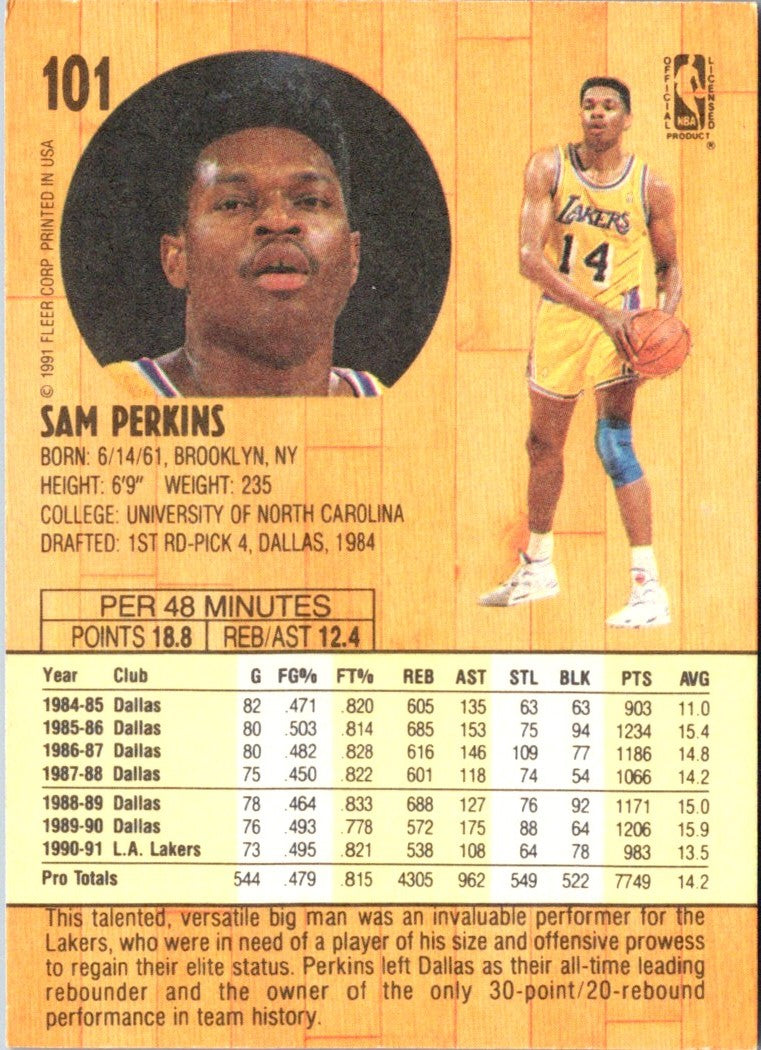 1991 Fleer Sam Perkins