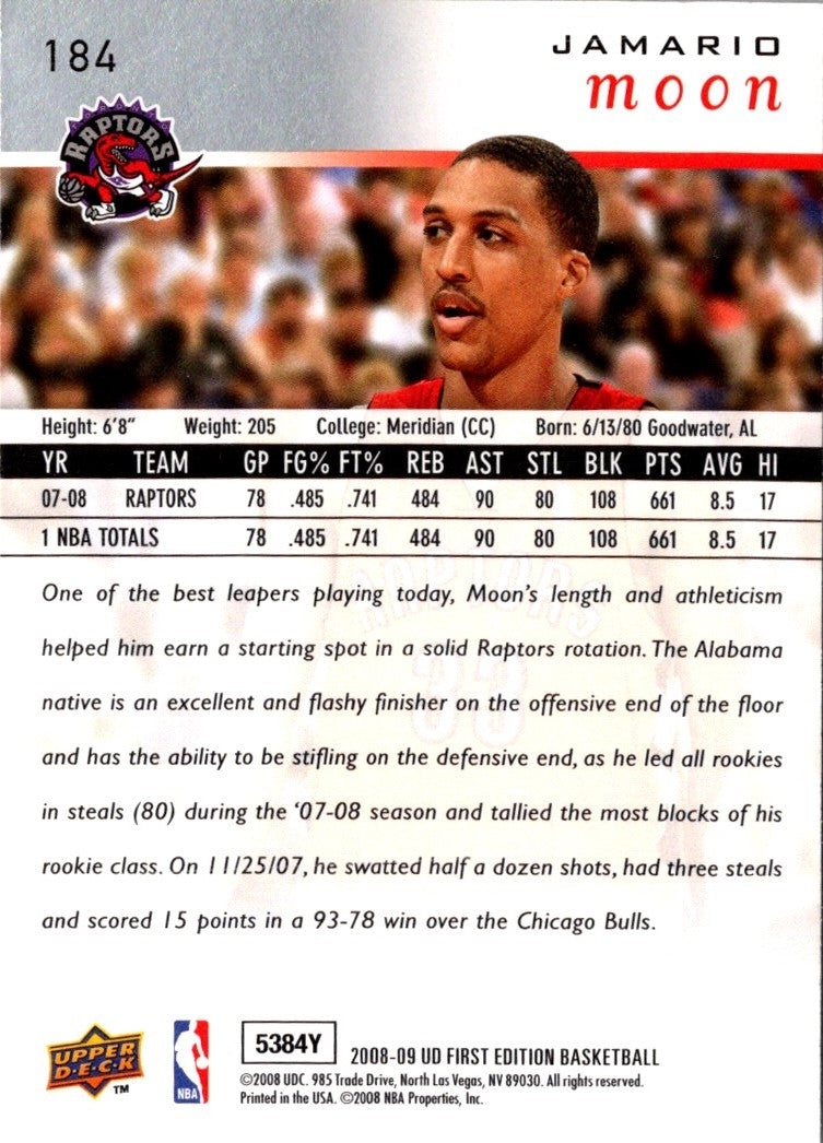 2008 Upper Deck First Edition Jamario Moon