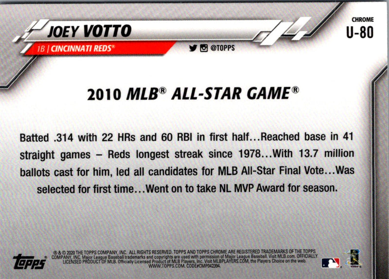 2020 Topps Chrome Update Joey Votto