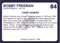 1989 Collegiate Collection Auburn Coke 580 Bobby Freeman #84
