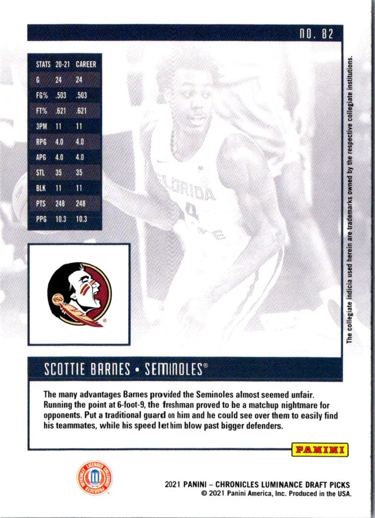 2021 Panini Chronicles Scottie Barnes