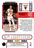 2022 Panini Contenders Game Ticket Red Lonzo Ball #34