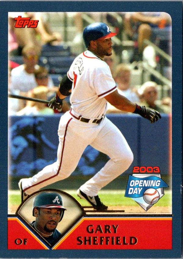 2003 Topps Opening Day Mini Stickers Gary Sheffield #NNO