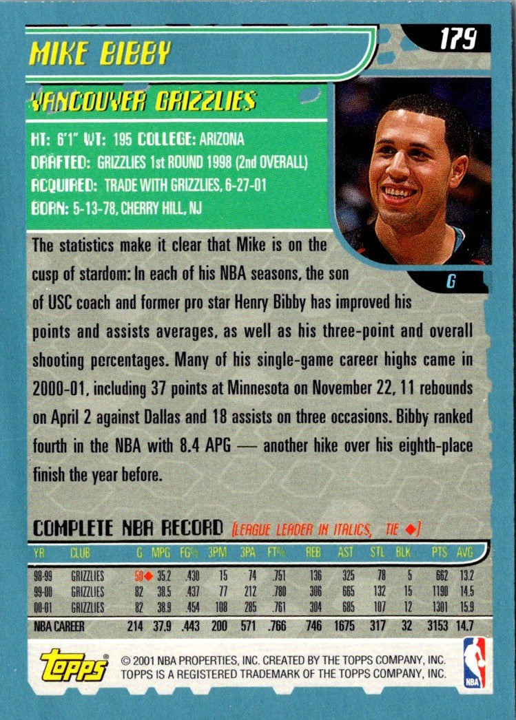 2001 Topps Mike Bibby