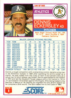 1988 Score Dennis Eckersley #104