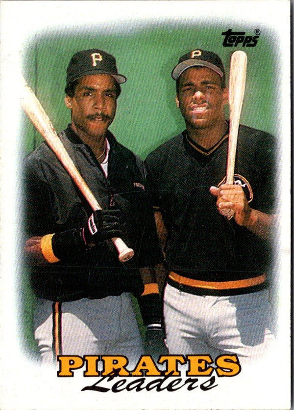 1988 Topps Pirates Leaders - Barry Bonds/Bobby Bonilla #231