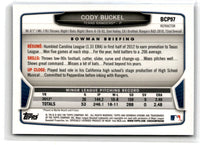 2013 Bowman Chrome Prospects Blue Wave Cody Buckel #BCP97