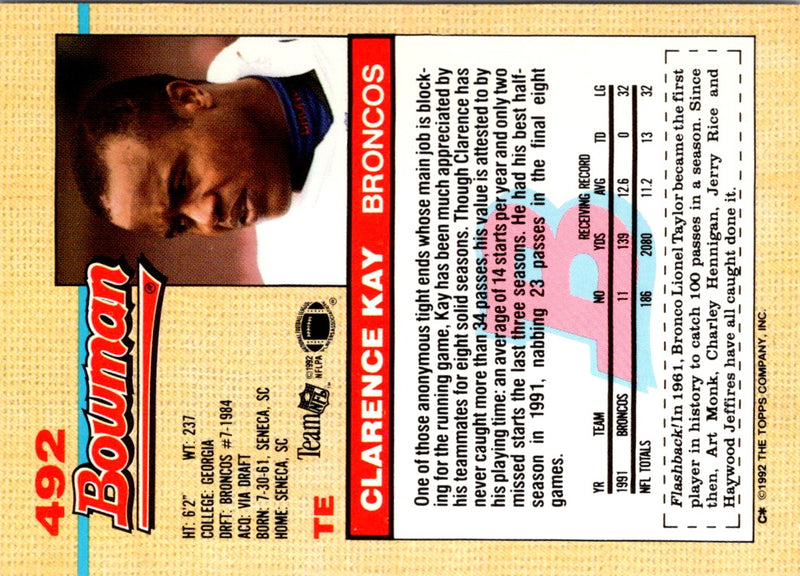 1992 Bowman Clarence Kay