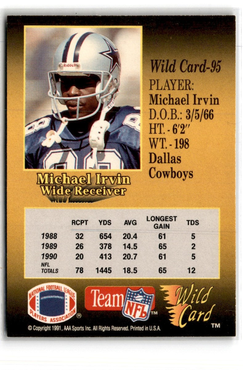 1992 Topps 1000 Yard Club Gold Michael Irvin