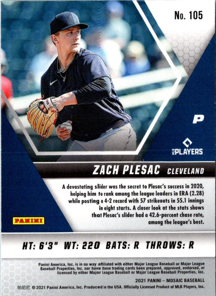 2021 Panini Mosaic Zach Plesac