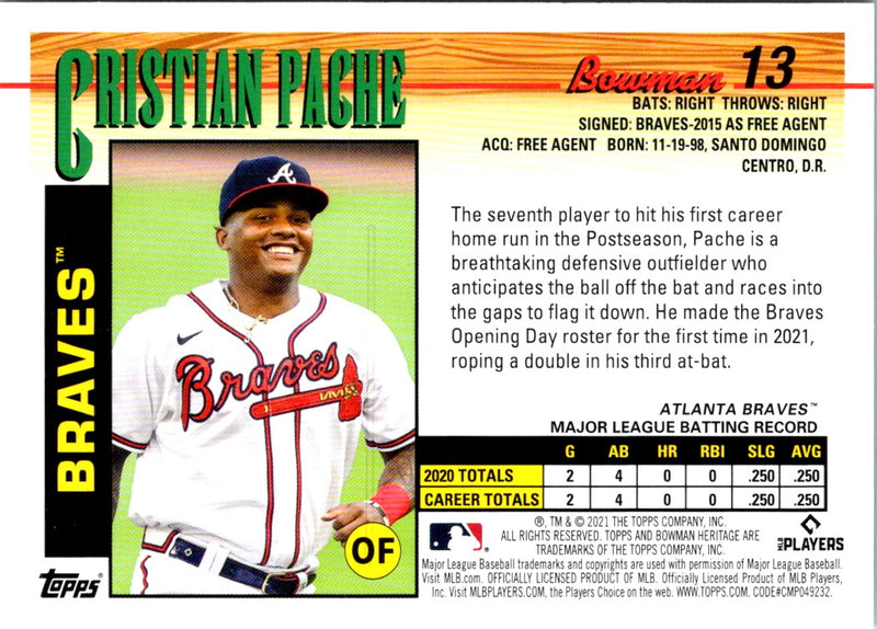 2021 Topps Gold Label Cristian Pache