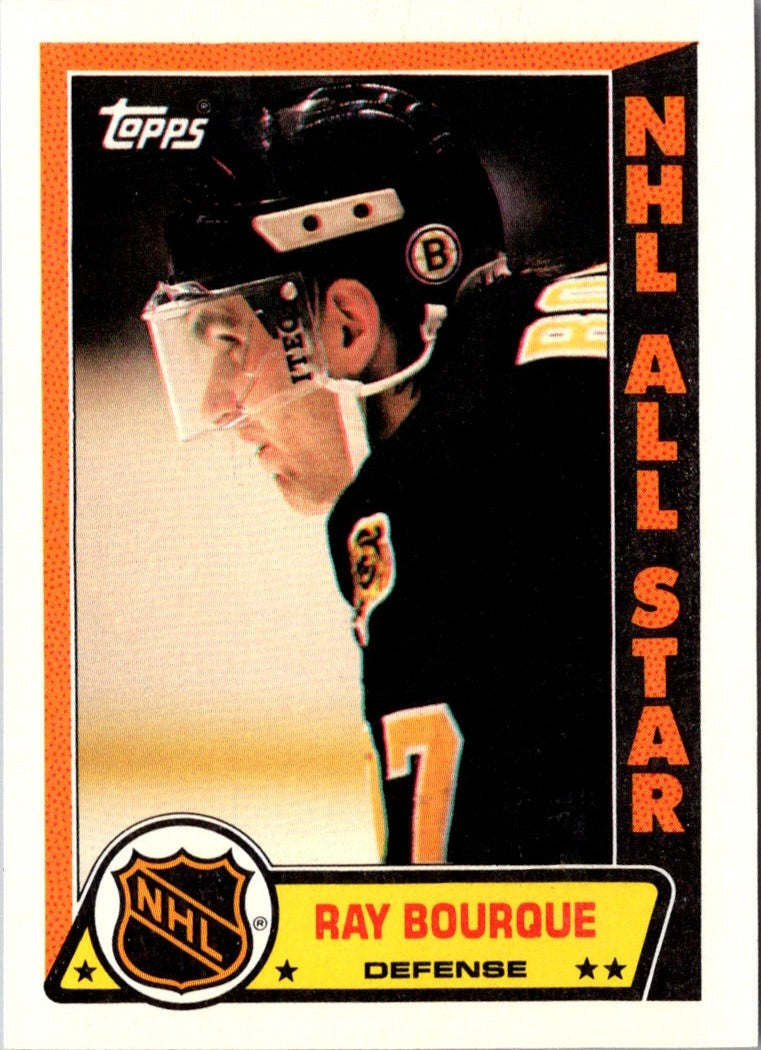 1989 Topps Sticker Inserts Ray Bourque