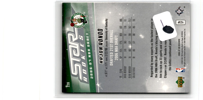 2006 Upper Deck Star Rookies Hot Pack Rajon Rondo