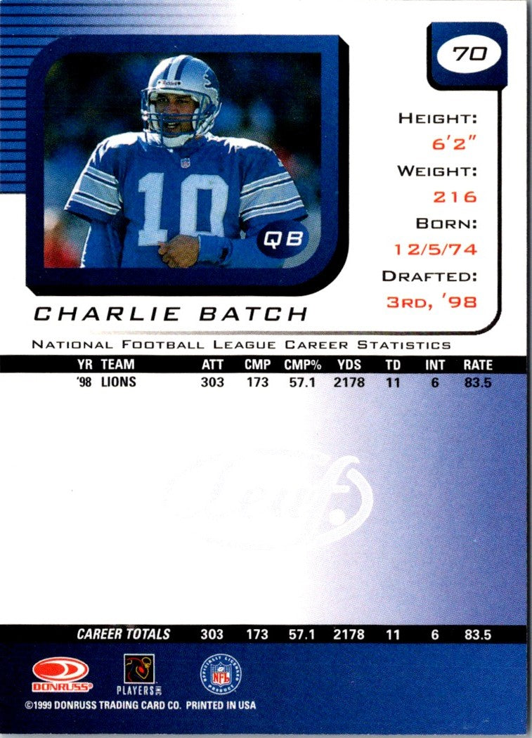 1999 Leaf Rookies & Stars Charlie Batch